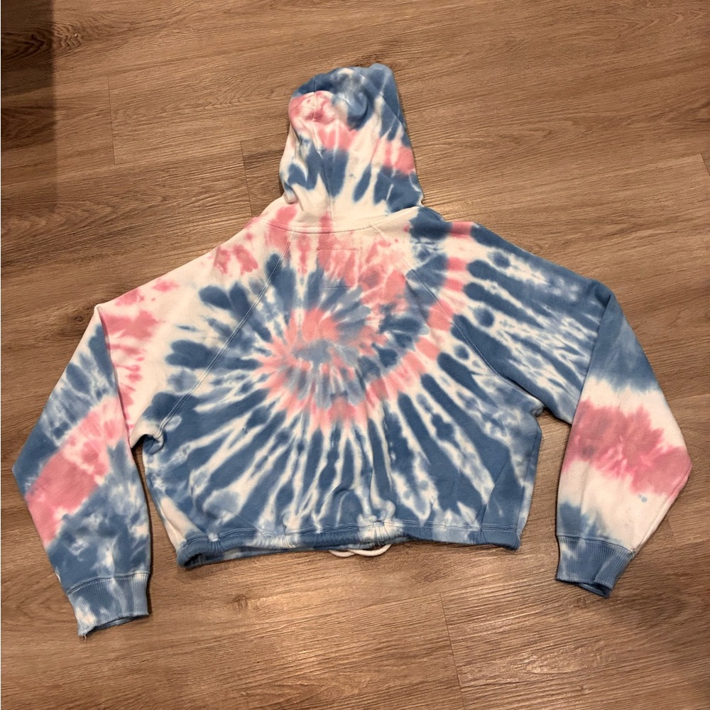 Hollister Blue and Pink Tie-Dye Hoodie - Picture 6 of 12
